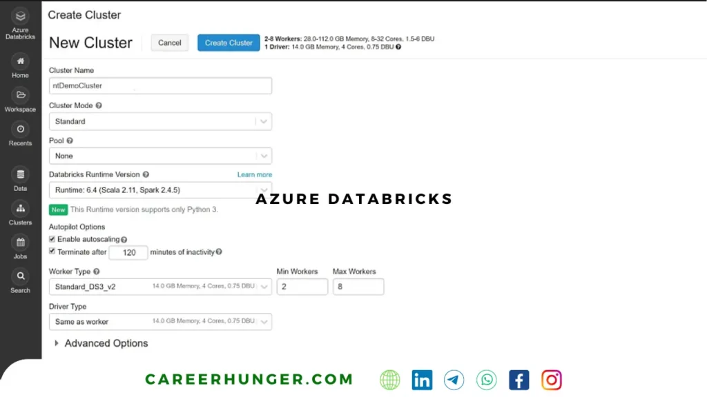 Azure Databricks cluster