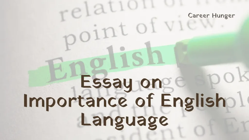 Essay on Importance of English Language